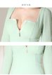 画像23: Lサイズあり【ROBE de FLEURS Glossy/ローブ・ド・フルール グロッシー】フロントジップ/ ロングスリーブ/ 袖あり/ ワッフル/ ワンカラー/ ストレッチ/ タイト/ ミニドレス/ キャバドレス[OF2]