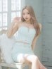 画像2: XSサイズあり【ROBE de FLEURS Glossy/ローブ・ド・フルール グロッシー】ジッパー/ シンプル/ ワンカラー/ バックルベルト/ セットアップ/ キャミソール/ タイト/ ミニドレス/ キャバドレス[OF2] (2)