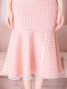 画像16: 【ROBE de FLEURS/ローブドフルール】ショルダーリボン/ ギンガムチェック/ マーメイド/ ミディアムドレス/ キャバドレス[OF2]