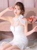 画像26: XSサイズあり【ROBE de FLEURS/ローブドフルール】オーガンジー/ リボンチョーカー/ アイドル/ セットアップ/ ミニドレス/ キャバドレス[OF2]