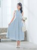 画像5: Lサイズあり【DEA.by ROBE de FLEURS/ディアバイローブドフルール】襟付き/ ホルターネック/ チェックレース/ フレア/ ミディアムドレス/ キャバドレス[OF2]