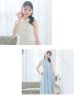 画像8: Lサイズあり【DEA.by ROBE de FLEURS/ディアバイローブドフルール】襟付き/ ホルターネック/ チェックレース/ フレア/ ミディアムドレス/ キャバドレス[OF2]