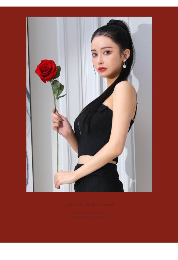 画像25: XSサイズあり【Glossy/グロッシー】バストカット/ ジッパーデザイン/ ワンカラー/ ラメ/ セットアップ/ タイト/ ミニドレス/ キャバドレス[OF08]