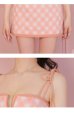 画像9: XSサイズあり【ROBE de FLEURS/ローブドフルール】バストジッパー/ ショルダーリボン/ チェック/ セットアップ/ ストレッチ/ ミニドレス/ キャバドレス[OF2]