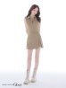 ベージュ モデル：らいか　身長：163cm　着用サイズ：Sサイズ