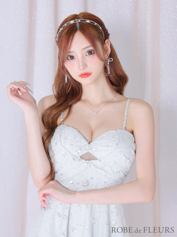 画像4: XSサイズあり【ROBE de FLEURS/ローブドフルール】ラメニット/ スパンコール/ フレア/ キャミ/ ミニドレス/ キャバドレス[OF08]