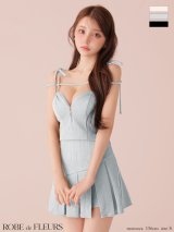 XSサイズあり【ROBE de FLEURS/ローブドフルール】肩リボン/ キャミ/ ツーピース/ フレア/ セットアップ/ ミニドレス/ キャバドレス[OF08]