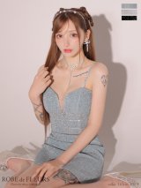 XSサイズあり【ROBE de FLEURS/ローブドフルール】スパークルラメニット/ ミニリボン/ タイト/ ミニドレス/ キャバドレス[OF2]