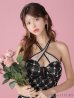 画像20: XSサイズあり【ROBE de FLEURS/ローブドフルール】サテンチュールリボン/ クロスネック/ タイト/ ミニドレス/ キャバドレス[OF2]