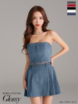 XSサイズあり【Glossy/グロッシー】スエード/ チェック/ ベア/ プリーツ/ フレア/ セットアップ/ ミニドレス/ キャバドレス[OF2]【一部予約商品/8月下旬発送予定】