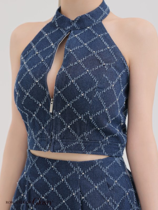 ネイビー モデル:ももか 身長:156cm 着用サイズ:Sサイズ