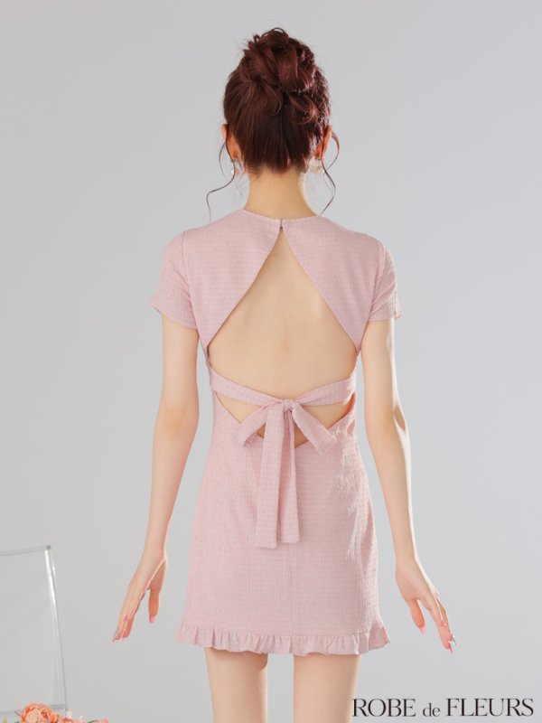 ピンク　モデル：らいか　身長：163cm　着用サイズ：Sサイズ