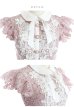 画像34: XSサイズあり【ROBE de FLEURS/ローブドフルール】襟付きリボン/ フラワーレース/ タイト/ ショートスリーブ/ ミニドレス/ キャバドレス[OF2]