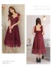 画像12: Lサイズあり【DEA. by ROBE de FLEURS/ディアバイローブドフルール】ラメツイード/ チェックオーガンジー/ キャミソール/ Aライン/ フレア/ ミモレ丈/ ミディアム丈/ ワンピース/ ミディアムドレス/ キャバドレス[OF2]