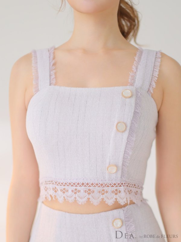 画像24: 再入荷!【DEA./ディア】スプリングツイード/ ノースリーブ/ セットアップ/ レース/ ミモレ丈/ Aライン/ ミディアムドレス/ キャバドレス【OF08】