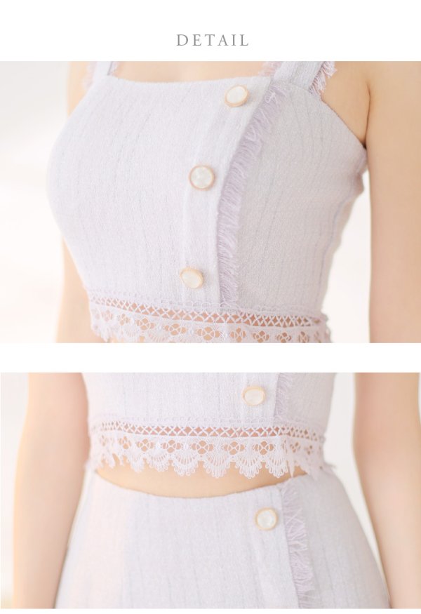 画像28: 再入荷!【DEA./ディア】スプリングツイード/ ノースリーブ/ セットアップ/ レース/ ミモレ丈/ Aライン/ ミディアムドレス/ キャバドレス【OF08】