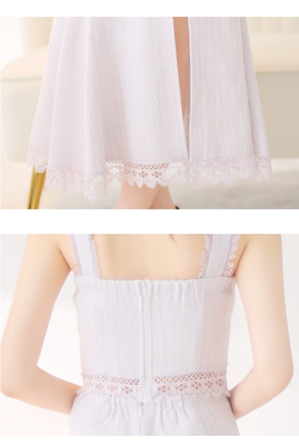 画像29: 再入荷!【DEA./ディア】スプリングツイード/ ノースリーブ/ セットアップ/ レース/ ミモレ丈/ Aライン/ ミディアムドレス/ キャバドレス【OF08】