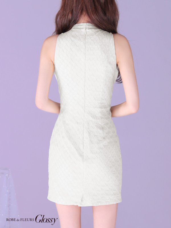 画像20: XSサイズあり【Glossy/グロッシー】シルバーバックル/ バストジッパー/ ノースリーブ/ タイト/ ミニドレス/ キャバドレス[OF08]