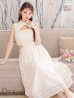 画像19: XS-Lサイズあり【DEA. by ROBE de FLEURS/ディアバイローブドフルール】バストオープンカット/ ウエストスリット/ チェック/ フレア/ ロング/ ミディアムドレス/ キャバドレス[OF2]