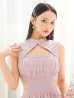 画像11: XS-Lサイズあり【DEA. by ROBE de FLEURS/ディアバイローブドフルール】バストオープンカット/ ウエストスリット/ チェック/ フレア/ ロング/ ミディアムドレス/ キャバドレス[OF2]