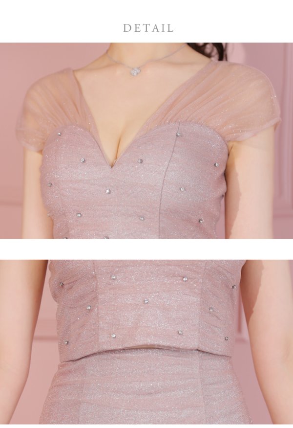 画像26: XSサイズあり【ROBE de FLEURS/ローブドフルール】フェアリーショルダーチチュール/ フリル/ タイト/ セットアップ/ ミニドレス/ キャバドレス[OF08]