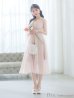 画像5: Lサイズあり【DEA.by ROBE de FLEURS/ディアバイローブドフルール】バストベルト/ チェック/ オーガンジー/ ノースリーブ/ フレア/ ミディアムドレス/ キャバドレス[OF2]