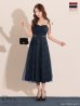 画像33: Lサイズあり【DEA.by ROBE de FLEURS/ディアバイローブドフルール】チュールチェック/ ベルトデザイン/ キャミ/ フレア/ ミモレ丈/ ミディアムドレス/ キャバドレス[OF2]