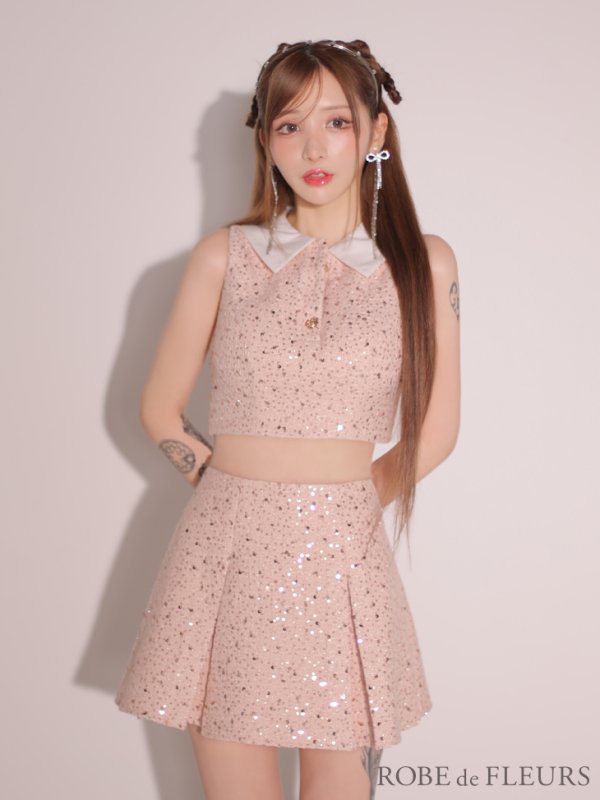 ピンク モデル:らいか 身長:163cm 着用サイズ:Sサイズ