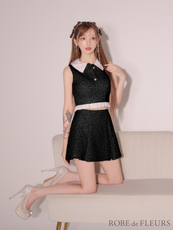 ブラック モデル:らいか 身長:163cm 着用サイズ:Sサイズ