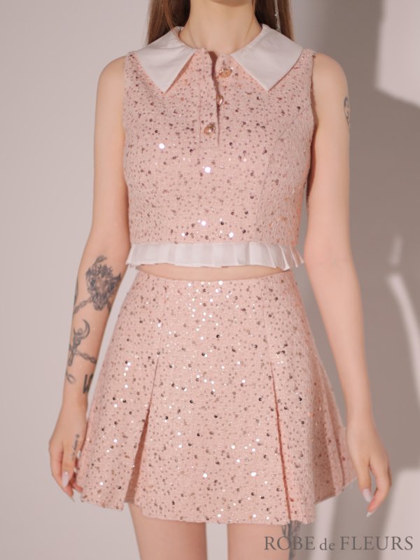 ピンク モデル:らいか 身長:163cm 着用サイズ:Sサイズ