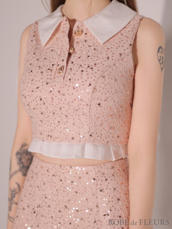 ピンク モデル:らいか 身長:163cm 着用サイズ:Sサイズ