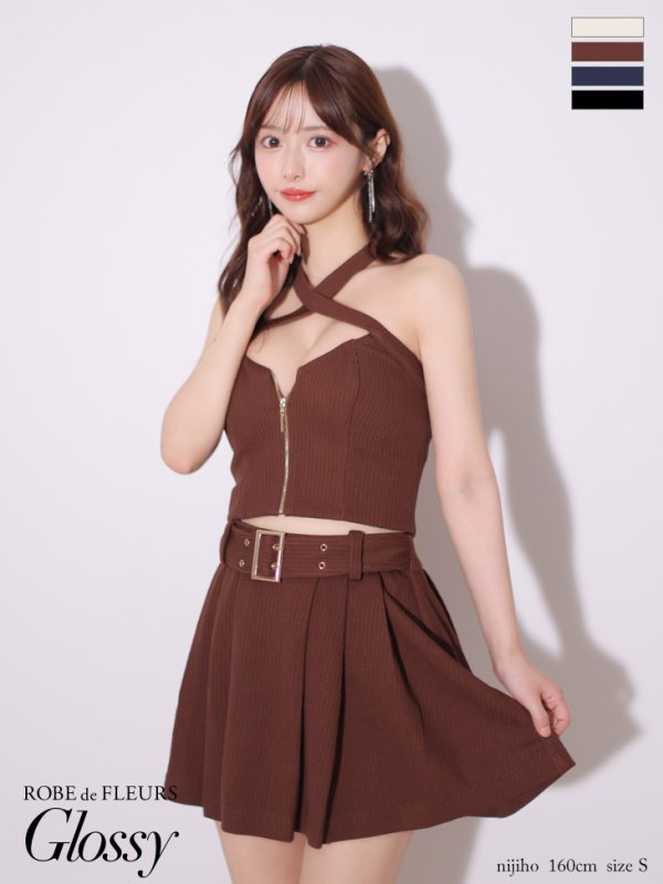 ブラウン モデル：にじほ　身長：160cm　着用サイズ：Sサイズ