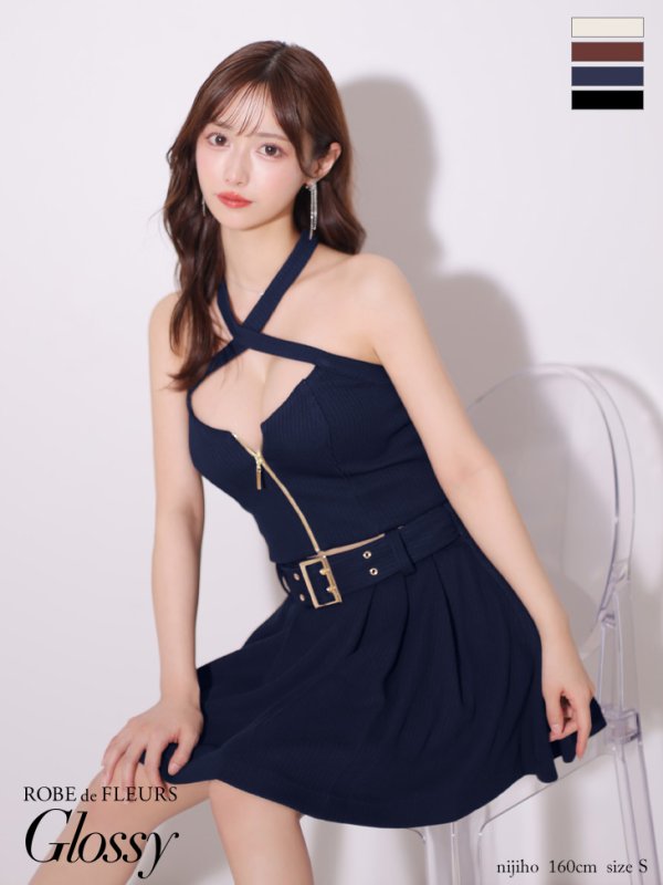 ネイビー モデル：にじほ　身長：160cm　着用サイズ：Sサイズ