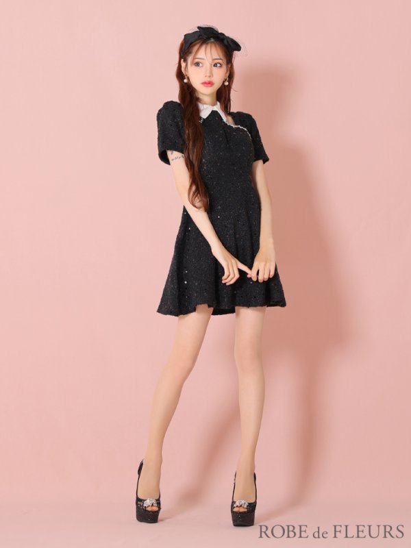 ブラック モデル:みみ 身長:162cm 着用サイズ:Sサイズ