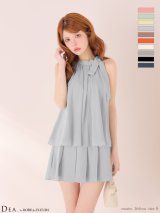 XSサイズあり【DEA./ディア】サテン/ シフォン/ フレア/ セットアップ/ ミニドレス/ キャバドレス[OF08]【一部予約商品/3月上旬発送予定】