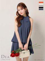 XSサイズあり【DEA.by ROBE de FLEURS/ディアバイローブドフルール】サテン/ シフォン/ フレア/ セットアップ/ ミニドレス/ キャバドレス[OF2]【一部予約商品/5月下旬発送予定】