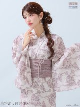 【ROBE de FLEURS/ローブドフルール】 Floral print yukata/フラワープリント浴衣 / FM3379/ [y/YMT]