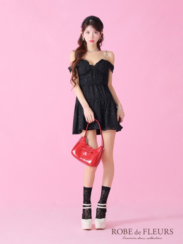 ブラック モデル:まりん 身長:164cm 着用サイズ:Sサイズ