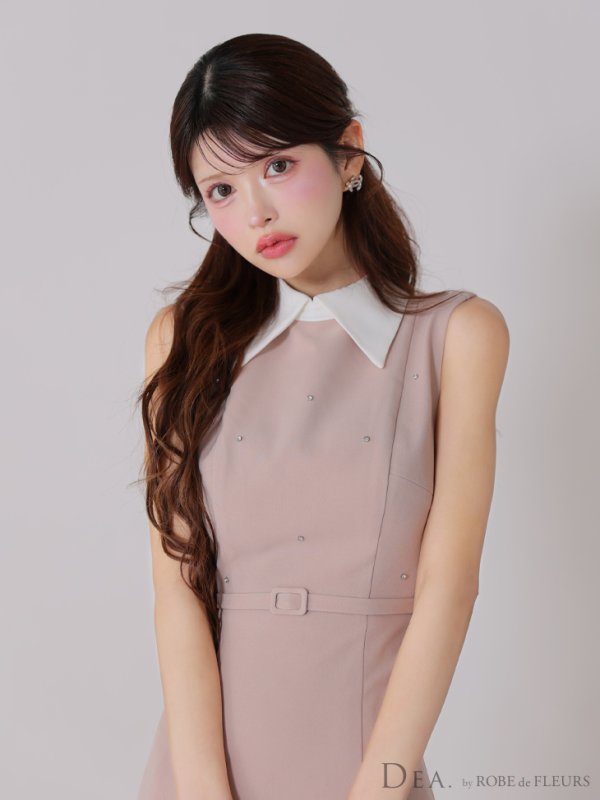 ピンクベージュ モデル:まりん 身長:164cm 着用サイズ:Sサイズ