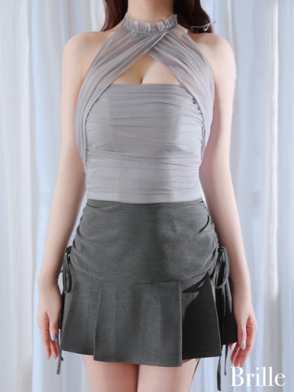 ブルー モデル：れみ　身長：163cm　着用サイズ：Sサイズ