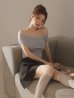 グレー モデル：ももか　身長：156cm　着用サイズ：Sサイズ