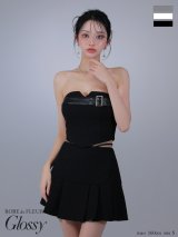 XSサイズあり【Glossy/グロッシー】ベルトトップス/ セットアップ/ フレア/ ミニドレス/ キャバドレス[OF2]