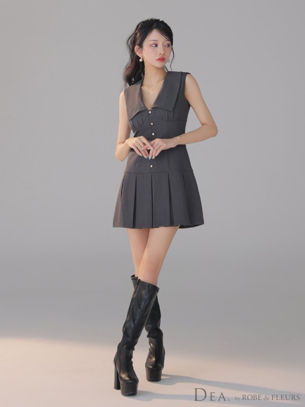 グレー　モデル：まおちゃる　身長：158cm　着用サイズ：Sサイズ