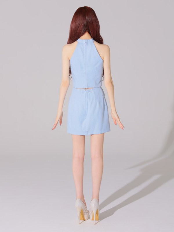 ブルー モデル:らいか 身長:163cm 着用サイズ:Sサイズ