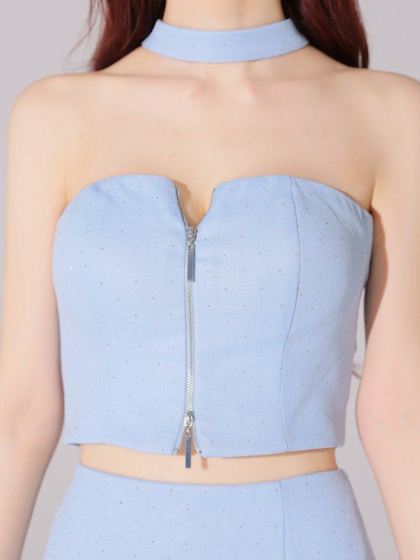 ブルー モデル:らいか 身長:163cm 着用サイズ:Sサイズ