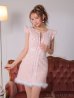 画像6: XSサイズあり【ROBE de FLEURS/ローブドフルール】ラメツイード/ クラシカル/ フリルショルダー/ ノースリーブ/ Aライン/ ミニドレス/ キャバドレス[裾のファー取り外し可能］[OF2]