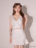 画像15: XSサイズあり【ROBE de FLEURS/ローブドフルール】ナチュラルレース/ ノースリーブ/ バックリボン/ セットアップ/ フレア/ ミニドレス/ キャバドレス[OF2]