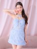 画像5: XSサイズあり【ROBE de FLEURS/ローブドフルール】トリプルリボン/ ホルターネック/ フラワーレース/ セットアップ/ フレア/ ミニドレス/ キャバドレス[OF2]
