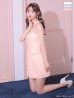 画像2: XSサイズあり【ROBE de FLEURS/ローブドフルール】襟付き/ ビーズ/ スパンコール/ ホルターネック/ ミニドレス/ キャバドレス[OF2] (2)