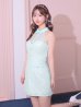 画像6: XSサイズあり【ROBE de FLEURS/ローブドフルール】襟付き/ ビーズ/ スパンコール/ ホルターネック/ ミニドレス/ キャバドレス[OF2]